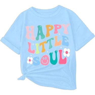 Imagem de SOLY HUX Camiseta casual feminina de manga curta com estampa gráfica de carro, Floral azul, 14 Anos