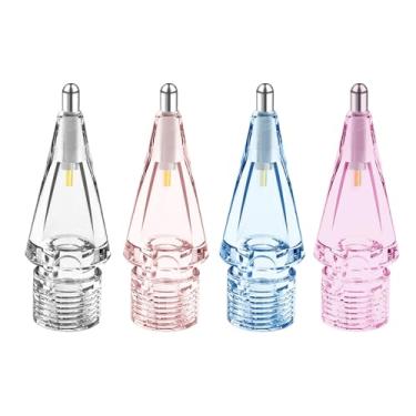 Imagem de Frylaa Para substituição de pontas de lápis Apple para Apple Pencil 2ª e 1ª geração, pontas de lápis de metal transparentes, ponta tipo caneta, resistente ao desgaste, ponta fina, controle preciso,