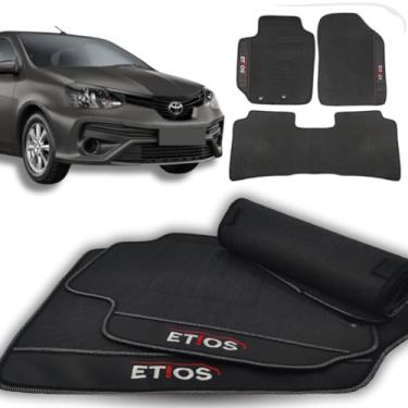 Imagem de Tapete Borracha Para Etios Sedan 2010 2011 2012 2013 2014 2015 2016 2017 2018 2019 2020 2021 Proteção do Carpete e Assoalho