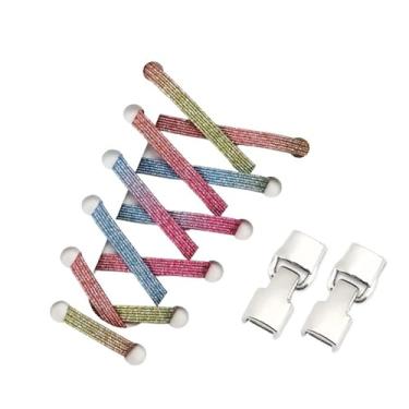 Imagem de Elastic Shoelaces Sneakers Mix And Match Colors No Tie Shoe Laces Children Adult Wide Fast Shoelaces(Candy colors)