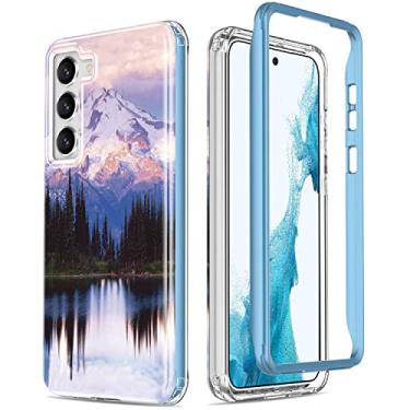 Imagem de Esdot Capa para Samsung Galaxy S23, teste de queda de grau militar de 6,4 m, capa robusta com designs modernos para mulheres e meninas, capa protetora para celular Galaxy S23 15.5 cm Snow Mountain