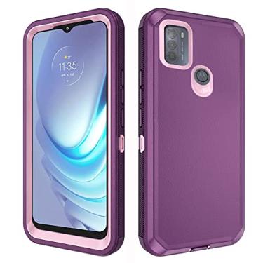 Imagem de Asuwish Capa de celular para Moto G50 4G capa de celular híbrida robusta à prova de choque rígida protetora à prova de quedas corpo inteiro dupla 3 camadas acessórios móveis resistentes MotoG50
