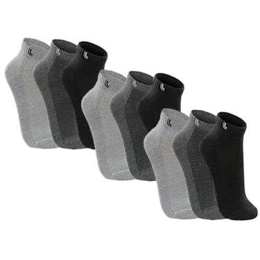 Imagem de Kit 9 Pares De Meias Lupo Cano Curto Sport Algodão Masculino, P - 33 a