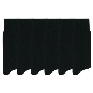 Imagem de 6 Pares De Meias Social Lisa Masculina Mash Em Poliamida Modelo Cano L