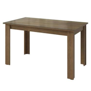 Imagem de Mesa de Jantar Retangular com Tampo de Vidro 5231 Madesa, Rustic