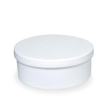 Imagem de Caixa De Bolo Redondo Isopor Decorar Bolo Fake 13x33cm - KA