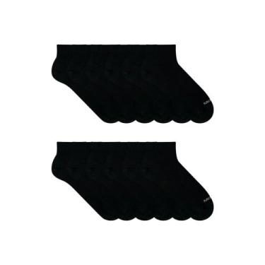 Imagem de Kit Com 6 Pares De Meias Algodão Sapatilha Unissex Mash, Preto, M - 34