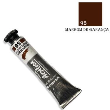 Imagem de Tinta Acrílica 37ml 095 Marrom de Garanca Corfix