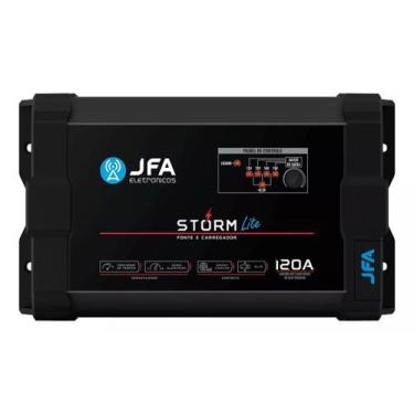 Imagem de Fonte carregador de bateria 120a storm plus lite jfa, Preto, Bivolt