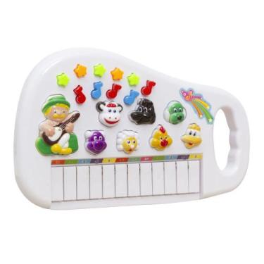 Imagem de Teclado Musical Infantil Educativo Fazendinha Envio Imediato - Dutetoy