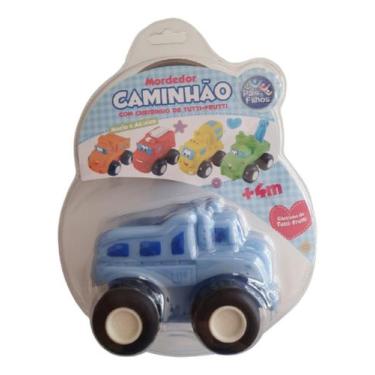Imagem de Mordedor Infantil Caminhao Sortido Pais E Filhos Unidade, Azul