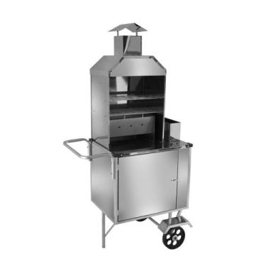 Imagem de Carrinho de Churrasco em Inox com Rodas Maciças Cefaz