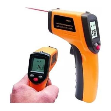 Imagem de Termômetro Infravermelho - Industrial Amarelo - Infrared Thermometer