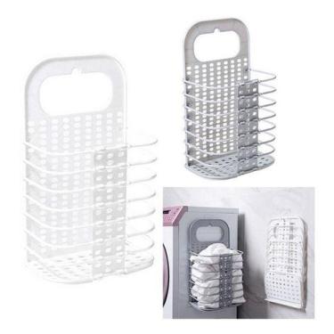 Imagem de Cesto Organizador Parede Armário Banheiro Multiuso Dobrável - OEM