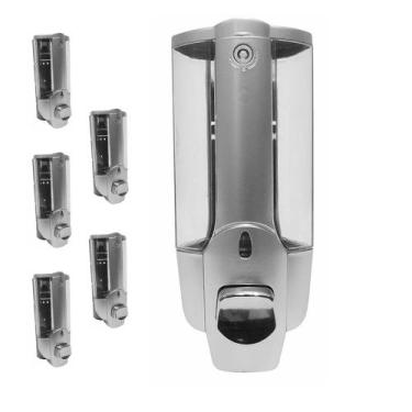 Imagem de Dispenser Sabonete Liquido Kit 5 Unidades Shampoo Gel Detergente Banhe