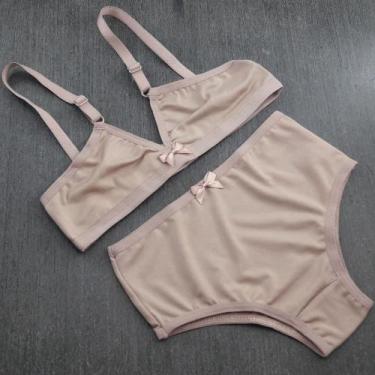 Imagem de Conjunto de lingerie Infantil Juvenil Menina Moça sem bojo calcinha la