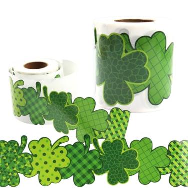 Imagem de hhdatc Quadro de avisos de trevo de 20,7 m, quadro de avisos, folhas de primavera – Guarnição de flores de tulipa e lavanda para sala de aula, quadros-negros, paredes e decorações de artesanato DIY