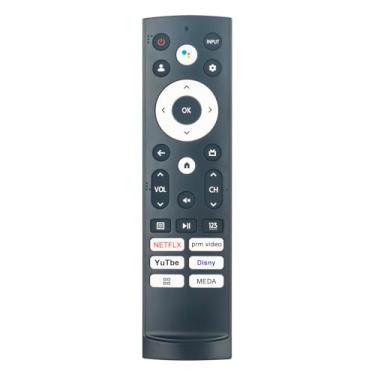 Imagem de AULCMEET ERF3S90H Novo controle remoto de voz de substituição adequado para Hisense LED 4K UHD Smart Google TV A6 Series 43A6H 43A65H 50A6H 50A65H 50A68H 55A6H 43A68H 55U6H 65U6H 75U6H 55U7G 65U7G