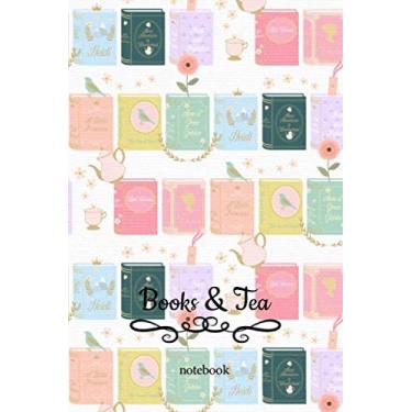 Imagem de Classic Books and Tea Notebook: 6"x9", 100 pg, lined notebook or journal