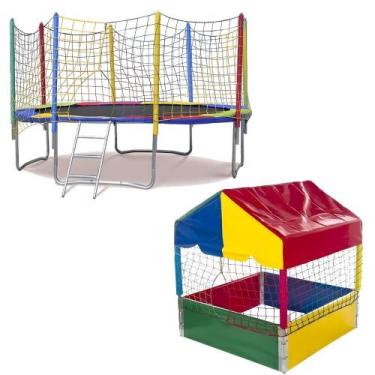 Imagem de Cama Elástica Pula Pula 3,05 m  Piscina De Bolinhas Premium 1,00m - Ro
