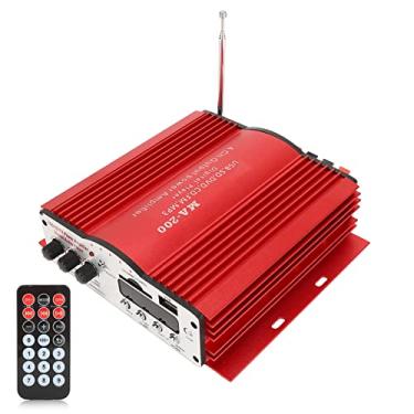 Imagem de Amplificador de áudio de Carro de Metal, Alta Sensibilidade 30W 4CH Potência Estéreo para MP3 MP4 DVD VCD FM USB Play, Controle Remoto Incluído, Som Nítido, Sem