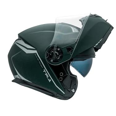 Imagem de Capacete Articulado Robocop Peels Tr1 Nkd Verde Escamoteavel (56)