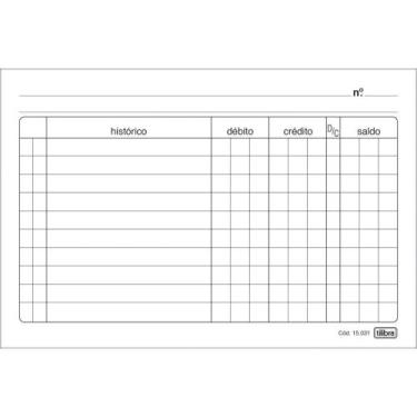 Imagem de Ficha Conta Corrente 4X6 N2 - Pacote com 100 Unidades - Tilibra