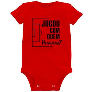 Imagem de Body Bebê Jogou com quem parceiro - Foca na Moda, Vermelho, P