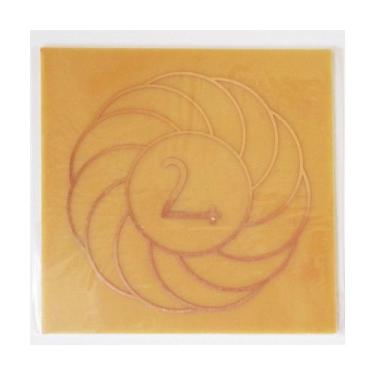 Imagem de Placa Grafico Turbilhão Júpiter G 15x15cm - Radionica Radiestesia - Dh