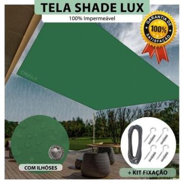 Imagem de Tela Lona Verde 5x2.70 M Impermeável Shade Lux + Kit - Cikala