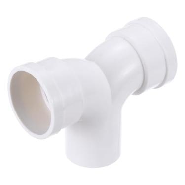 Imagem de PATIKIL Divisor de duto de 3 vias, 2 peças 4.1 cmx5.1 cmx5.1 cm x 5.1 cm adaptador em forma de PVC Y conector de tubo de encaixe de tubo para ventilação de ar exaustão DWV (dreno, resíduos e