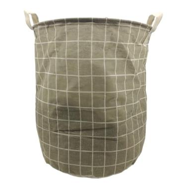 Imagem de Cesto Organizador Multiuso Tecido Brinquedos Roupa Suja Pano - Cinza