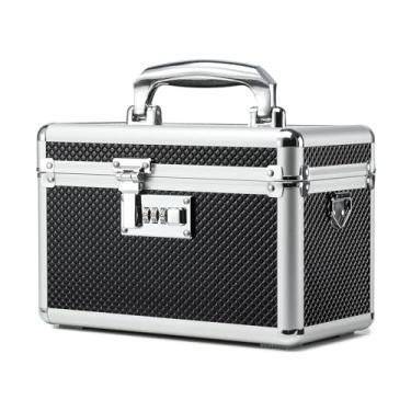 Imagem de HEWEI WORKS Caixa de bloqueio de armazenamento com código de combinação, estojo de armazenamento de medicamentos bloqueável, caixa de primeiros socorros vazia, caixa de bloqueio de segurança, cofre