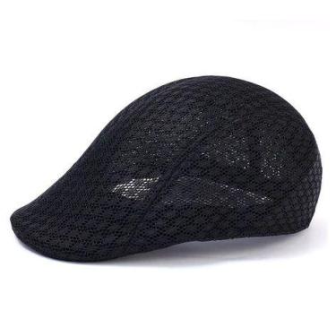 Imagem de Boina Italiana Gorro Moda Estilo Tecido Repirável Poliester , Preto, ú