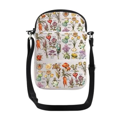 Imagem de JYTAPP Bolsa tiracolo inspirada em videogame Hyrule Plant Lover Zelda Warriors Game Fan Gift Flora of Hyrule, Bege, Small