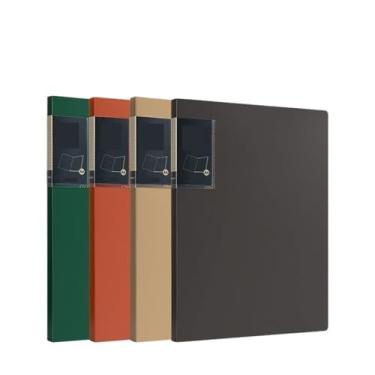 Imagem de Pastas de Arquivo Pasta A4 com 4 peças e inserções transparentes, 30 páginas, PP, livro de dados, organizador de documentos de contrato multicamadas Organizador de Arquivos