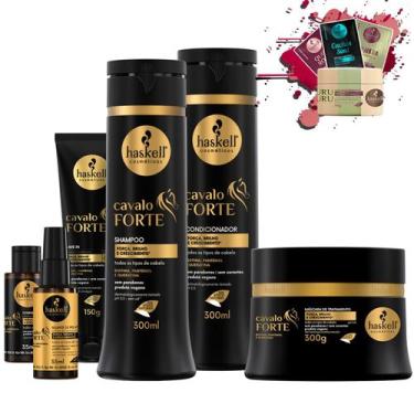 Imagem de Kit Haskell Cavalo Forte Sh Cond Masc 250g Leave Comp Selant