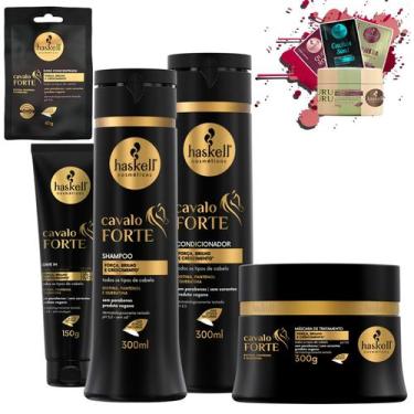 Imagem de Kit Haskell Cavalo Forte Sh Cond Masc 300g Leave-in Dose