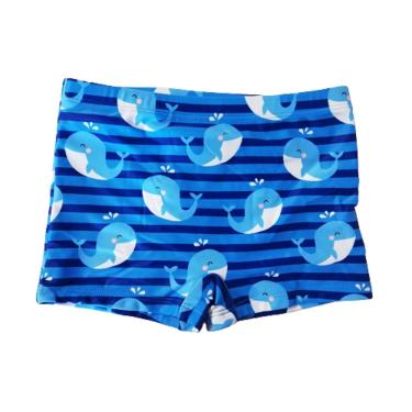 Imagem de Sunga Infantil Listrada Azul Baleia 4 Anos - Basic +