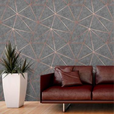 Imagem de Papel de Parede Autocolante Zara Cimento Rosê Gold 250 - inove papéis 
