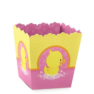 Imagem de Pato rosa – Mini caixas de lembrancinha de festa – Menina chá de bebê ou caixa de lembrancinha de festa de aniversário – Conjunto com 12