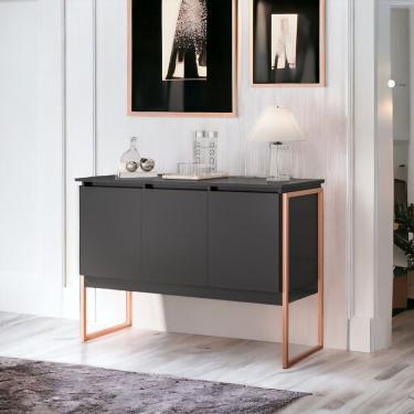 Imagem de Balcão Buffet Bolzano Preto Cobre
