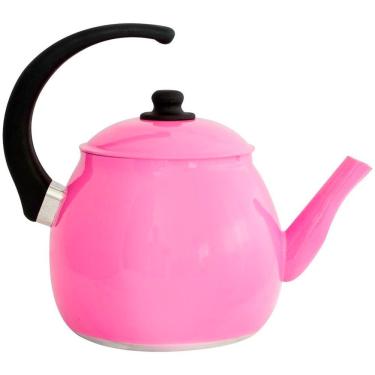 Imagem de Chaleira Rosa Resistente Gulê Em Alumínio 2,4 Litros