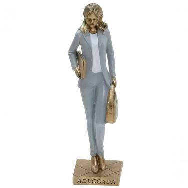 Imagem de Estatueta Profissão Advogada Escultura Resina Enfeite 23cm