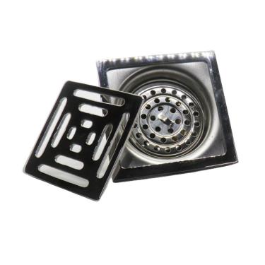 Imagem de Kit 5 Ralos Inteligente 10x10 Anti Odor Insetos Aço Inox Banheiro Casa
