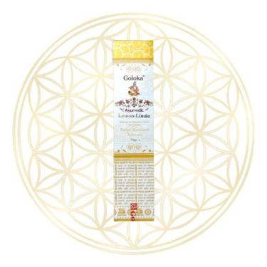 Imagem de Incenso Goloka Indiano Vareta Linha Ayurvedic - AROMAS, Limão