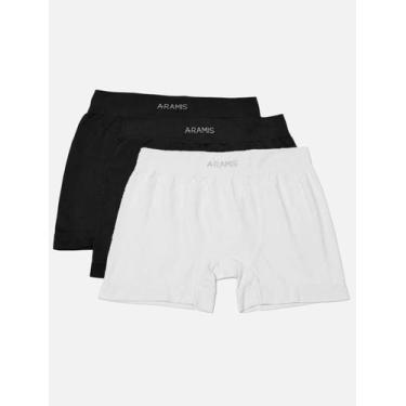 Imagem de Cuecas Aramis Boxer Sem Costuras Preta/ Branca Pack 3UN, L/G