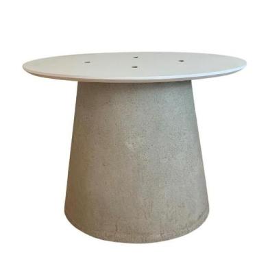 Imagem de Base de Mesa de Jantar Cone Oval Concreto Maciço P/ tampo de 160x90 cm