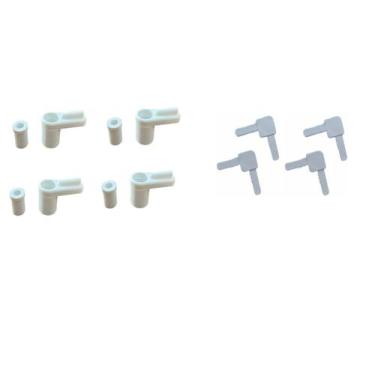 Imagem de Kit Cantoneira Tramela P/ Tela Mosquiteiro Perfil A058 4Und - GÊNESIS 