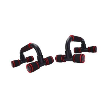 Imagem de Colaxi Alças de flexão Suportes Mini bombas de alça Treinamento de força portátil Parallettes Fitness Alças de flexão para ginástica em casa, Vermelho